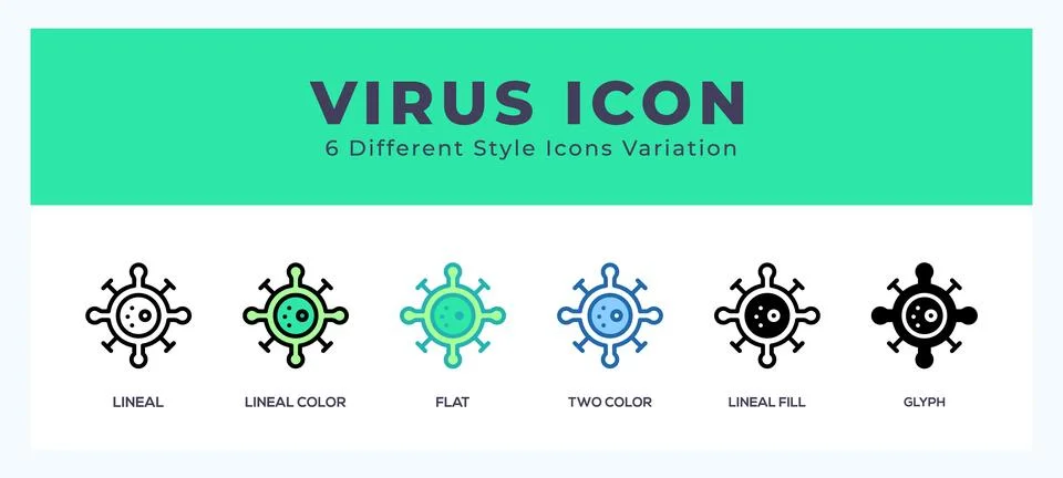 Virus set of vector icon. For web. and mobile app 스톡 일러스트