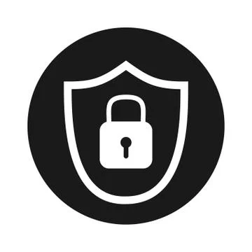 Virus shield or security shield icon for websites or applications Stock Illustration