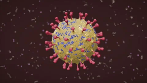 Virus - Simple - 01 - 02 - Yellow - 4K - 30 FPS 스톡 동영상 304965135