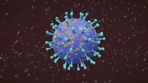 Virus - Simple - Blue - 4K - 25 FPS Video stock 304883055
