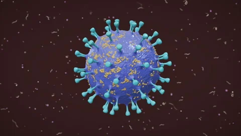 Virus - Simple - Blue - 4K - 30 FPS 스톡 동영상 304956498