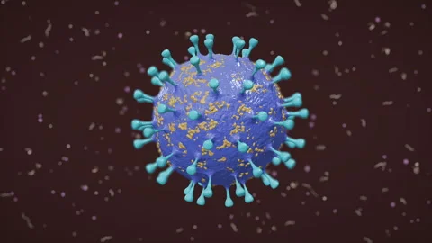 Virus - Simple - Blue - 4K - 30 FPS Video stock 304956546