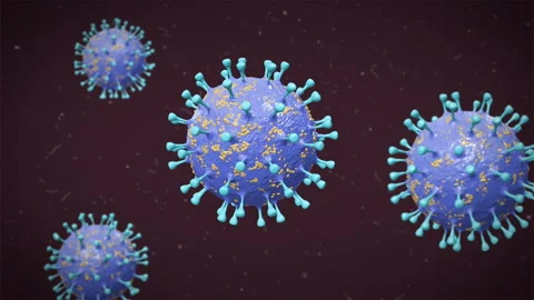 Virus - Simple - Blue - Group - 4K - 25 FPS Video stock 304897786