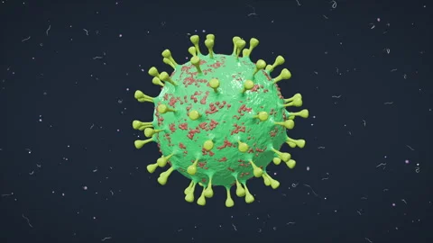 Virus - Simple - Green - 4K - 30 FPS Video stock 304957624