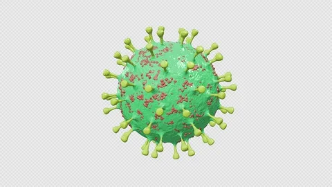 Virus - Simple - Green - With Alpha - 4K - 25 FPS 스톡 동영상 304884992