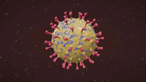 Virus - Simple - Yellow - 4K - 25 FPS Stock Footage 304891216