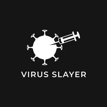 Virus Slayer Concept, With Monogram Style Perfect for Medical Brand Stock Illustration