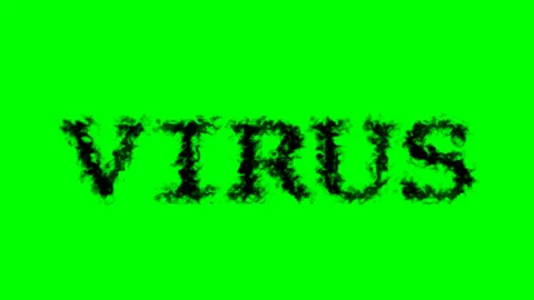 Virus smoke text effect green isolated background Stock Footage 138722630
