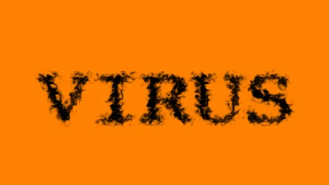 Virus smoke text effect orange isolated background Stock Footage 138722633