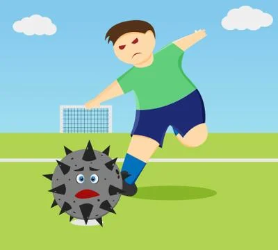 Virus soccer Stock Illustration