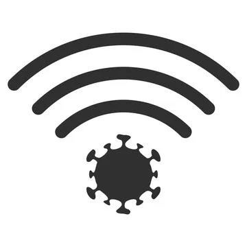 Virus Source Flat Icon Image Stock Illustration