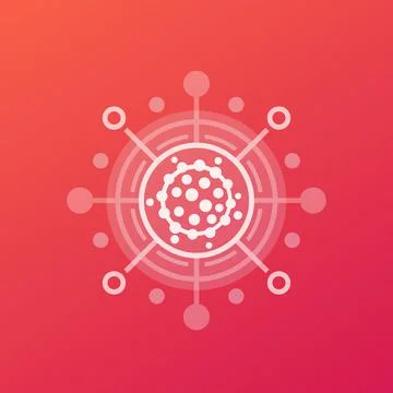 Virus spread, epidemic icon, vector Stock Illustration