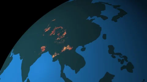 Virus Spread Globe Ball Stock Footage 128847450