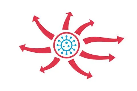 Virus spread as war attack or assault concept. イラスト素材