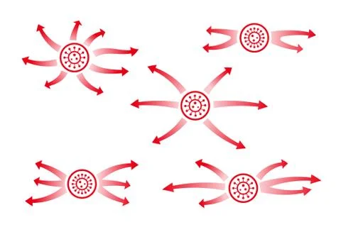 Virus spread as war attack or assault concept. イラスト素材