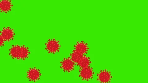 Virus spreading animation on green background Stock Footage 126805710