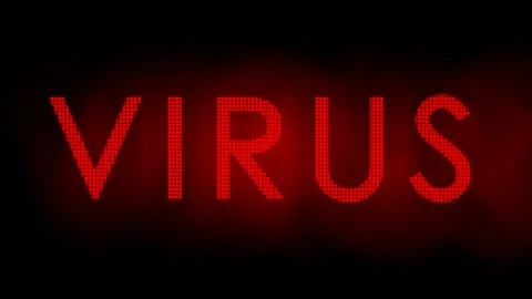 Virus spyware. Cyber security concept. Hackers code on computer screen Stock Footage 123852871