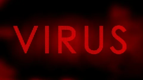 Virus spyware. Cyber security concept. Hackers code on computer screen Stock Footage 126426785