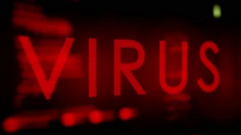 Virus spyware. Cyber security concept. Hackers code on computer screen Stock Footage 161820085