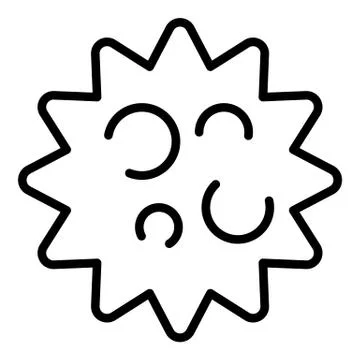 Virus structure icon, outline style Stock Illustration