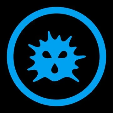 Virus Structure Rounded Vector Icon Illustrazione stock