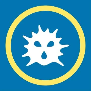 Virus Structure Rounded Vector Icon 库存插图
