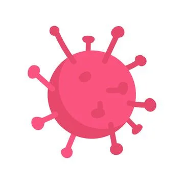 Virus structure semi flat color vector object Stock Illustration