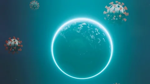 Virus Surrounding Earth 스톡 동영상 126243126