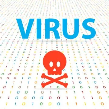 Virus system for hacking digital data. 스톡 일러스트