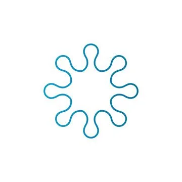 Virus template simple logo warning symbol modern corporate, abstract letter logo Stock Illustration