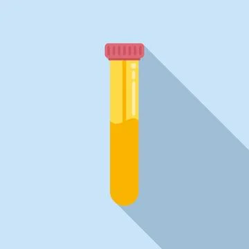 Virus test swab icon flat vector. Covid test Stock Illustration