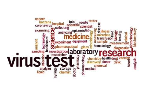 Virus test word cloud concept イラスト素材