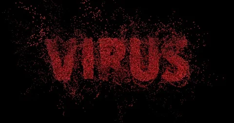 Virus text animated 1 Video stock 129867143