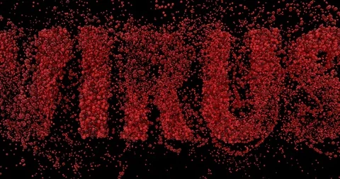 Virus text animated 2 Video stock 129867139