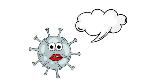 Virus with though cloud white Stock Footage 128971390