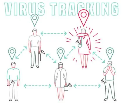 Virus Tracking image Stock Illustration