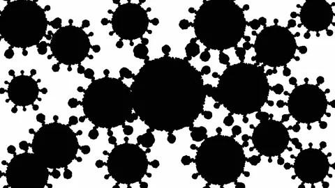 Virus transition video animation cell division Video stock 147740045