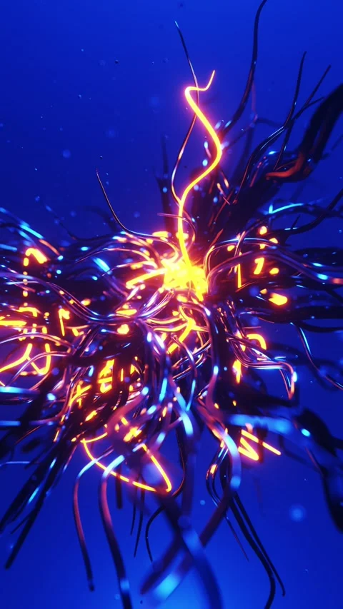 Virus under water. Vertical looped video Stock Footage 226371331