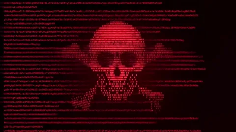 Virus Uploading process by Hacker Critical error message flashing on screen, Stock Footage 151427915