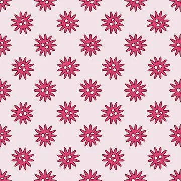 Virus vector concept modern red seamless pattern Stock Illustration