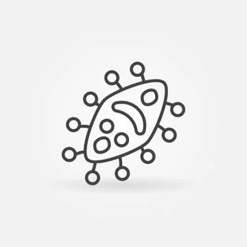 Virus vector microbiology concept icon in outline style Illustrazione stock