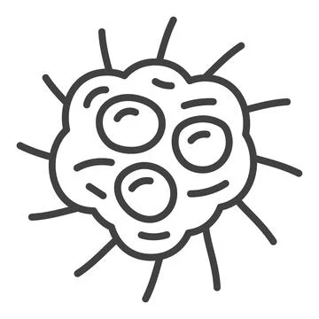 Virus vector Parasite concept line icon or symbol Stock Illustration