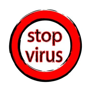 Virus vector sign Stock Illustration