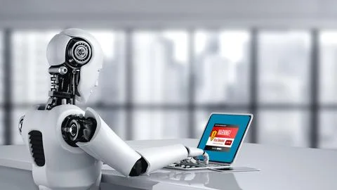 Virus warning alert on computer screen detected modish cyber threat 스톡 사진