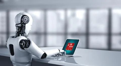 Virus warning alert on computer screen detected modish cyber threat 库存照片