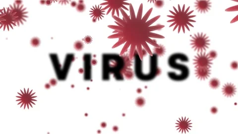Virus warning animation. Red and white style 스톡 동영상 282361087