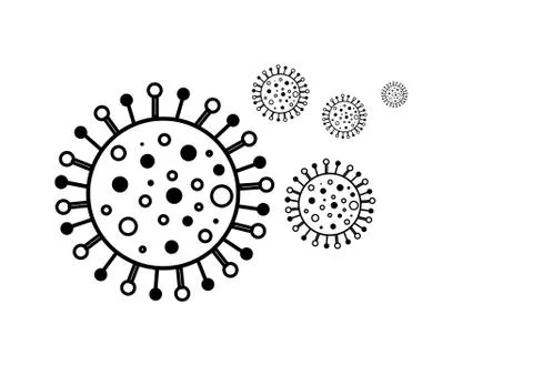 Virus on white background Stock Illustration