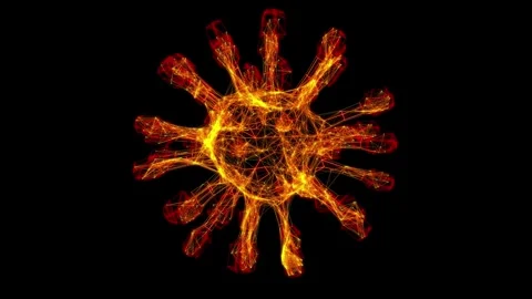 Virus wire red yellow.mp4 Stock Footage 343872409