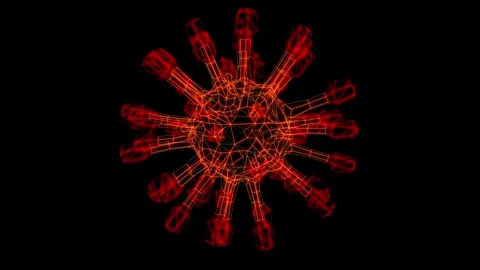 Virus wire red.mp4 Stock Footage 343872341