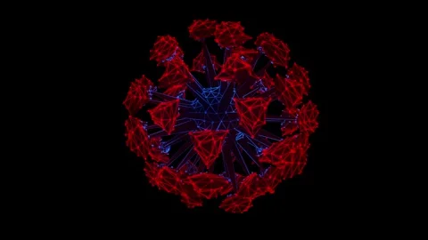 Virus wireobject Video stock 343872365